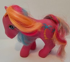 Vintage 80s G1 My Little Pony Pina Colada Tropical Pink Toy Palm Trees 1987 MLP - £11.74 GBP