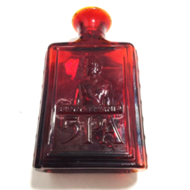 S.A.R. 1981 SONS of the American Revolution Glass Bottle 5 PA Pennsylvania Red - £16.66 GBP