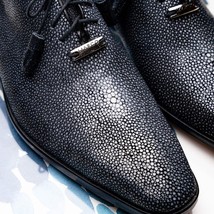 Pannuci Exotic Classic Dress Oxford Shoes Black image 13