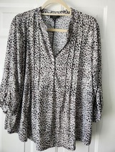 Cocomo Womens Blouse in leopard print size XL with long sleeves.  - $5.00