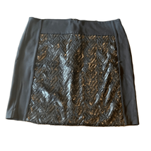 Cato Womens 10 Black Sequin Zigzag Mini Skirt - $14.01