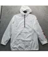 Tommy Hilfiger Windbreaker Rain Jacket Youth XL White Hood Thermal Lined... - $40.22 CAD