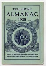 American Telephone &amp; Telegraph Almanac 1938 Printed for Bell System Subs... - $17.82
