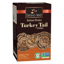Bravo Tea Mushroom Wonders Turkey Tail Coriolus IMMUNE Function 20Bags NOGMO - £6.38 GBP