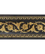 94 in. Gold Floral on Wood Tone Chair Rail, Walnut &amp; Gold - €257,52 EUR
