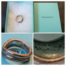 Tiffany &amp; Co Elsa Peretti Sterling Silver Doppio Double Curved Wave Ring... - $197.00
