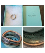Tiffany &amp; Co Elsa Peretti Sterling Silver Doppio Double Curved Wave Ring... - $3,642.14 MXN