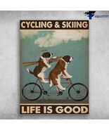 Dog Lover Dog Cycling Skiing Dog Life Is Good - $15.99