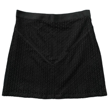 Wes Gordon Mini Skirt Black Lace Crochet Overlay Silk Lined Goth - Size 4 - £27.51 GBP