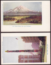 (2) Seattle, WA Pre-1907 Und/B NM Postcards - Indian Totem, Mount Rainier - £9.59 GBP