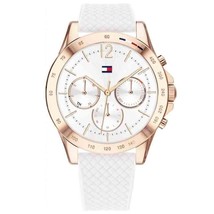 Tommy Hilfiger Women’s Quartz White Silicone Strap White Dial 38mm Watch... - £79.65 GBP