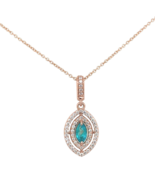 14k Rose Gold Brazilian .20ct Paraiba Genuine Tourmaline Diamond Pendant... - $3,972.93 CAD 14k Rose Gold Brazilian .20ct Paraiba Genuine Tourmaline Diamond Pendant... - $3,972.93 CAD