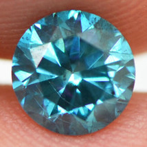 Loose Round Shaped Diamond Fancy Blue Color Enhanced 0.75 Carat VS2 Certified - £466.54 GBP