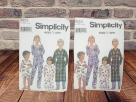 LOT OF 2 Simplicity Pajamas Loungewear Sewing Pattern9853 with two diffe... - $28.01