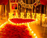 Marry Me Light up Letters Proposal Decorations, Marry Me Sign with 24Pcs... - £51.51 GBP