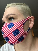 American Flag Unisex Face Mask Reusable Washable Cover Mask - $5.89