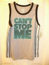 Wonder Nation Boys Tank Top Shirt Size 5T Gray Can&#39;t Stop Me NEW - £7.74 GBP