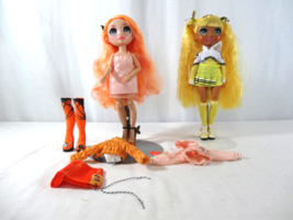 Rainbow High Poppy Rowan Orange Fashion Doll  and Cheer Sunny Madison Yellow - £20.86 GBP