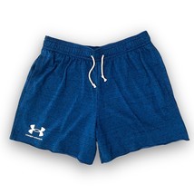 Under Armour Men&#39;s Rival Terry 6” Loose Fit Gym Shorts Blue Size XL... - £18.81 GBP
