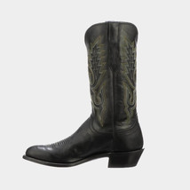Handmade Men Black Leather Boots - £240.54 GBP