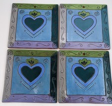 Set of 4 Art Tile, Trivet, Wall Plaque of Heart -  Museum of Fine Arts B... - £45.80 GBP
