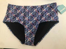 NWT Swimsuits For All Shore Club SZ 14 Bathing Brief Bottom Blue &amp; Pink - £11.03 GBP