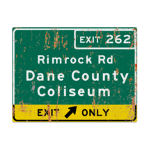 Retro Dane County Coliseum Madison Highway Metal Sign - £18.87 GBP+