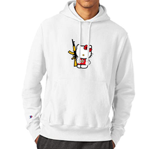  Hello Kitty Guns White Men Classic Hoodie - £26.72 GBP