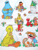 Fabric Vintage Sesame Street &quot;Pets&quot; Elmo Cookie Bert Ernie Big Bird 8/$5.50 - £4.31 GBP