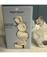 Regent Square 6&quot; Silver Plated Christmas Tree Candle Holder with Candle ... - $15.47 CAD