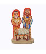 Handcrafted Nativity Figurines Set - Wooden Saint Mary, Joseph &amp; Baby Je... - $745.80 MXN