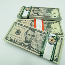 Prop Money 50 Pcs Mix $20,$10,$5 Double Sided Full Print That looks Real - £12.01 GBP