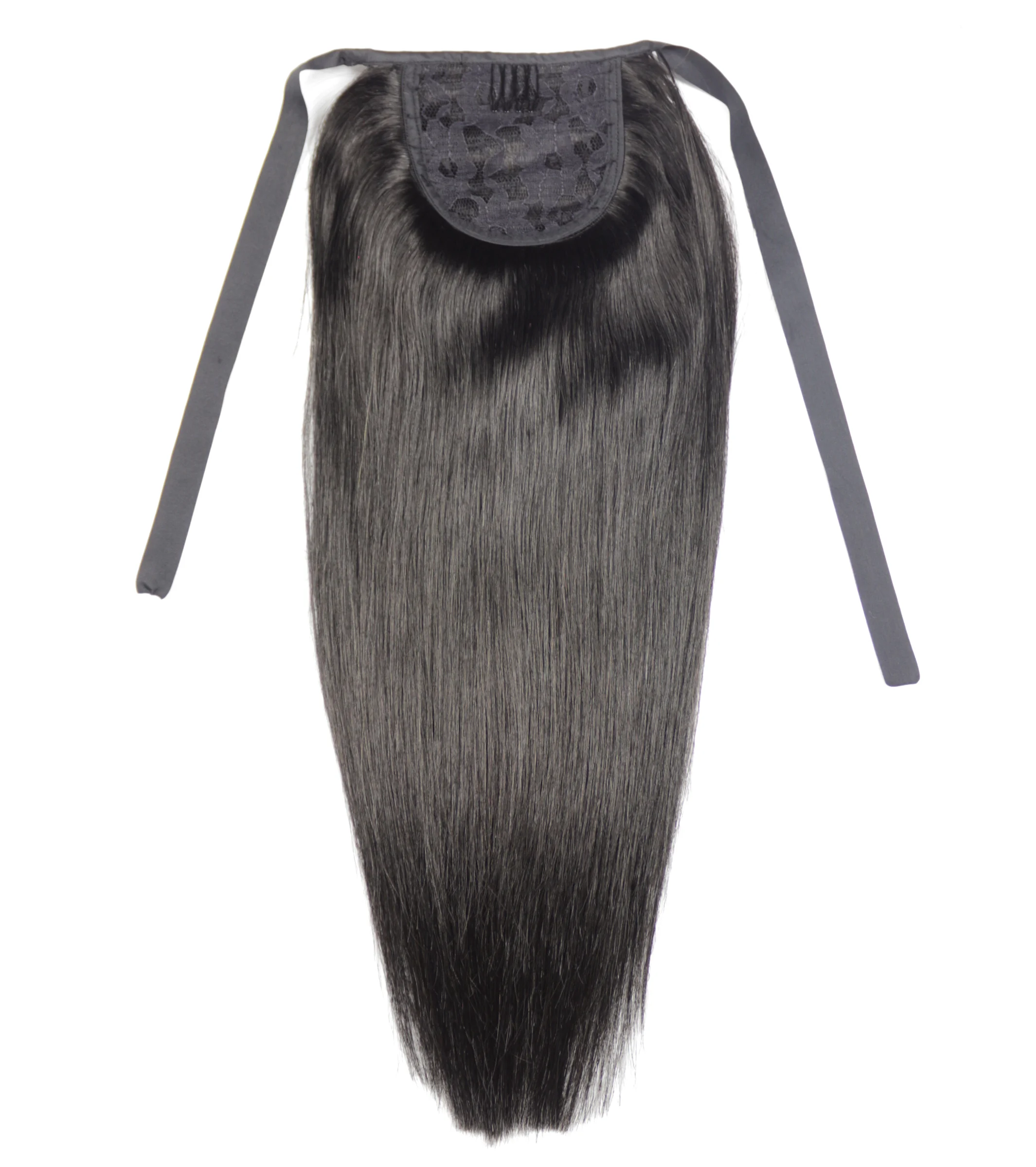 Chocola 16&quot;-18&quot; 60g Brazilian Machine Made Remy Hair Ribbon Ponytail Clip In - £91.43 GBP