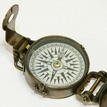 Pocket Compass Nautical Antique Brass Vintage WWII Military - £19.83 GBP