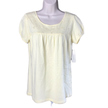 Kim Rogers NWT Cute Shirt Blouse ~ Sz S ~ Yellow ~ Cap Sleeve - £10.81 GBP