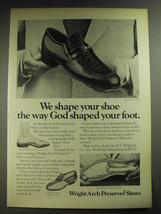 1974 Wright Arch Preserver Shoes Ad - We shape your shoe - £14.54 GBP