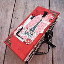 France junk journal handmade Vacation in Paris junk book for sale holidays - $500.00