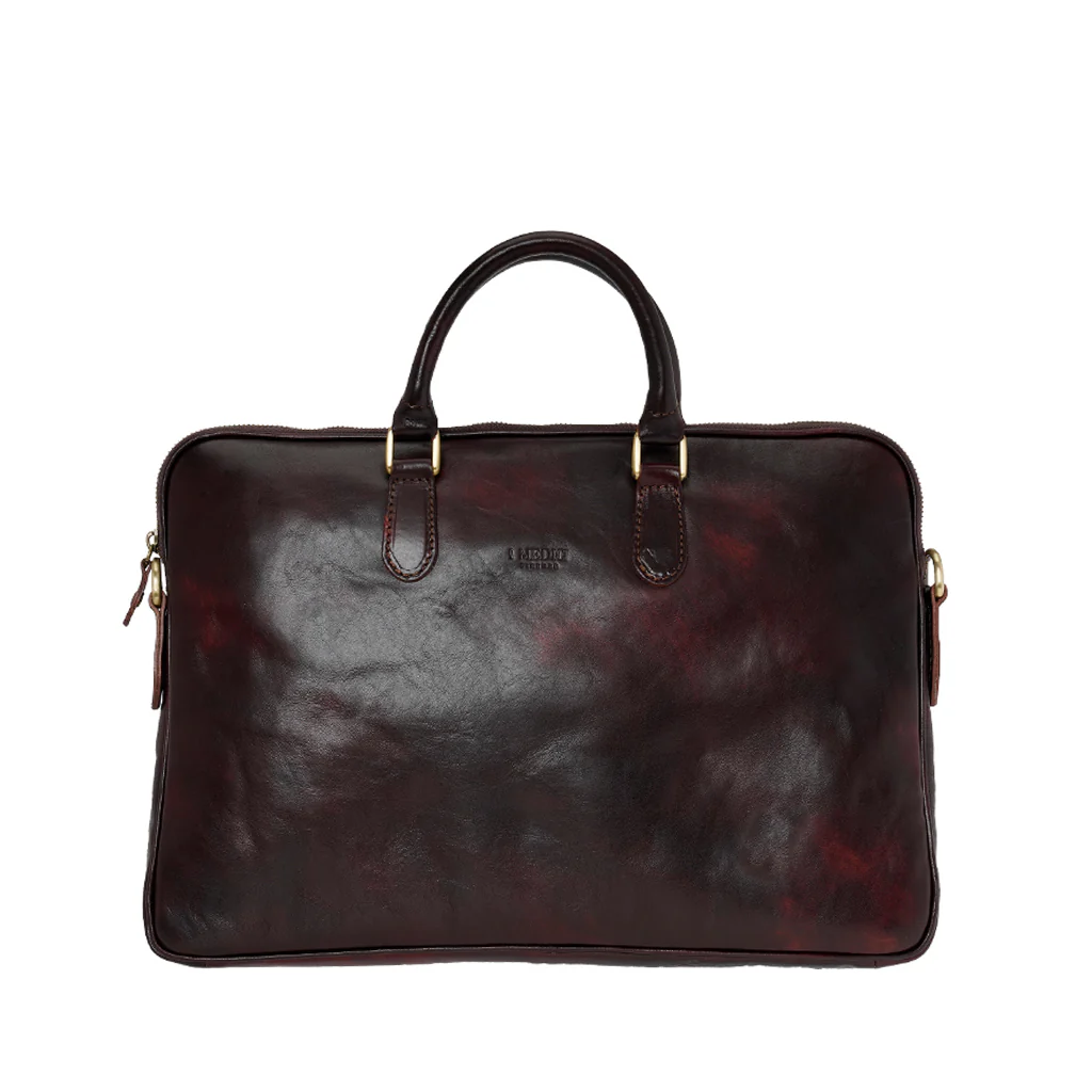 110 - Calfskin Brown Havana Briefcase - $250.00