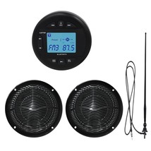 Marine Radio And Speakers Set Compatible With Bluetooth, Marine Gauge He... - $236.99