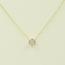 2Ct Simulated Diamond Bezel Solitaire Pendant Necklace 14K Yellow Gold P... - $28.79