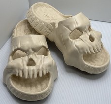 Beige Skull Slides Size 38 39 Woman’s 9 / 10 - $17.99