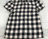 Brooks Brothers Womens Top Womens 2 Red Fleece Gray Plaid Checkered Cott... - $48.59