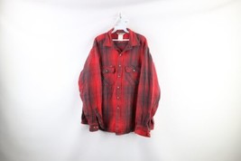 Vtg 90s Carhartt Mens 2XL Faded Spell Out Heavyweight Flannel Button Shi... - $59.35