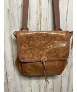 Tan The Sak Backpack Bag Purse Ventura Embossed Floral Leather Tan  “Flaw” - $1,880.72 MXN