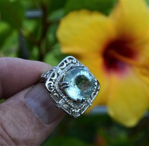 Aquamarine Ring, Size 8 , 11.3 cwt. Natural Earth Mined .  Appraised for $690US. - £275.21 GBP