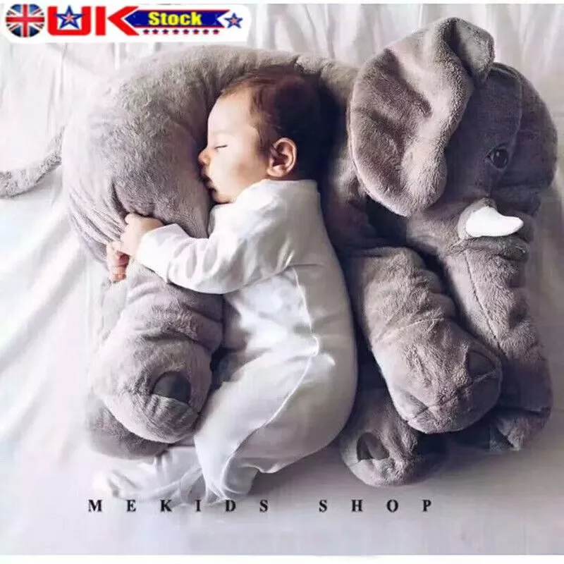 24&quot; Elephant Soft Plush Toy Animal Stuffed Pillow Large Kids Baby Snuggl... - £19.97 GBP