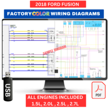 2018 ford Fusion Complete Color Electrical Wiring Diagram Manual USB - $24.95