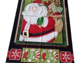 Christmas Fabric Panel Santa Toys Kringle Krossing Henry Glass Cotton, 2... - $9.70