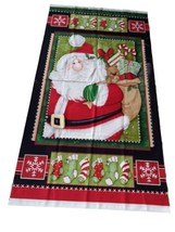 Christmas Fabric Panel Santa Toys Kringle Krossing Henry Glass Cotton, 23&quot; x 43 - £7.63 GBP