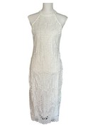 LULUS White Floral Lace Dress Midi Size Medium NEW Wedding Party - £38.91 GBP